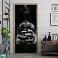 thumbnail image 5 of Pegatinas para puerta de mano fantasma aterradora en 3D de Halloween, 30 x 79 pulgadas, papel tapiz para puerta realista con mano fantasma para decoración de Halloween, fiesta, hogar, extraíble, 5 of 5