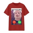 thumbnail image 4 of Wxolcjlv Mens Funny Call Screen Meme Crew Neck T-Shirt Short Sleeve Oversized Casual T-Shirts Novelty Streetwear Basic Tee, 4 of 4