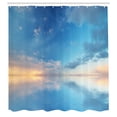 thumbnail image 3 of Ambesonne Blue Shower Curtain, Ocean Horizon Clouds Sky, 69"Wx70"L, Blue, 3 of 5