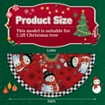 thumbnail image 5 of 36 Inch Christmas Tree Skirt, Winter Snowman Joy Snowflake Trees Mat for Merry Christmas Halloween Indoor Home Holiday Party Decorations, 5 of 6