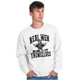thumbnail image 4 of Real Men Build Auto Mechanic Life Men's Crewneck Sweatshirt Brisco Brands L, 4 of 6