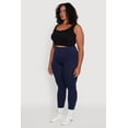 thumbnail image 3 of Womens Plus Size High Waisted Ribbed Knit Seamless Leggings, 3 of 5