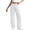 Solid, variant on Lmueinov Wide Leg Pants for Women 100% Cotton Casual Long Pants Drawstring Elastic Waist Trousers with Pockets Loose Fit Lightweight Lounge Pants for Daily Vacation Wear