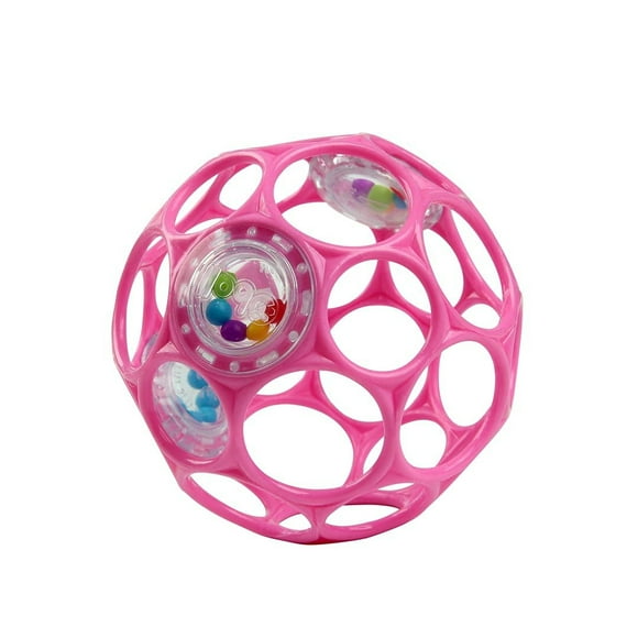 Comienzos brillantes Oball Rattle Toy de agarre fácil - Pink, edades recién nacidos + Bright Starts Bright Starts