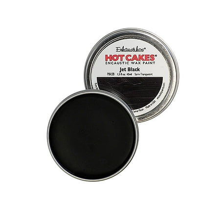 UPC: 0813043011205 | Enkaustikos Hot Cake Encaustic Wax Paint  1.5 oz. Tin  Jet Black