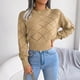 thumbnail image 2 of Gibobby Suéteres para mujer, uéter de cuello alto para mujer, de manga larga, acogedor, cálido, casual, ligero, suave(Caqui,CH), 2 of 5