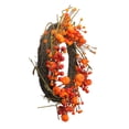 thumbnail image 2 of Northlight Red and Orange Fall Berry and Mini Pumpkin Artificial Thanksgiving Wreath - 20-Inch,, 2 of 2