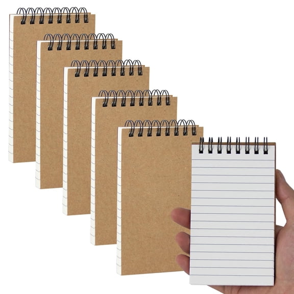 6 PCS Pocket Notebooks, 3x5 Small Notepads, Mini Top Spiral Notebook, Little Size, Tiny Memo Pads for Home, Office, Work,  Meeting, or Travel