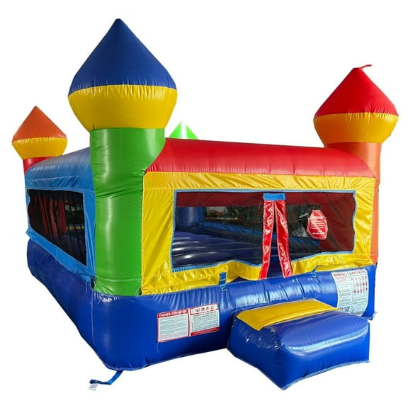 Pogo Crossover Inflatable Bounce House Toddler Jumper Indoor/Outdoor Rainbow