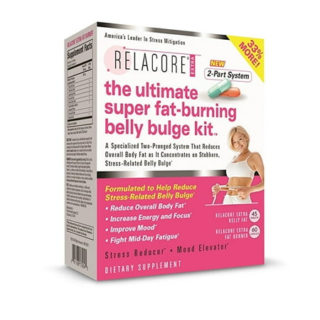 Relacore Extra The Ultimate Super Fat-Burning Belly Bulge Kit Dietary Supplement, 140 Ct