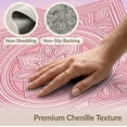 thumbnail image 6 of ODIKA Pastel Pink Purple Fade Geometric Border Crisp Edge Definition Pet Friendly & Kids Safe for Bedroom, Bedside, Nursery, 6 of 7