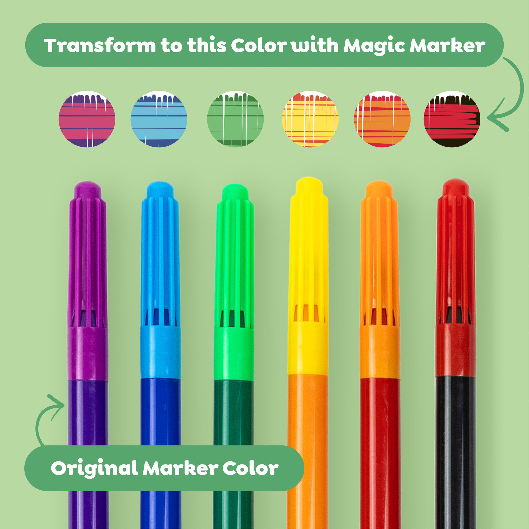 Tiger Tribe Color Change Coloring Set - Garden Friends with Magic Markers for Kids | Rainbow Colors & Creative Play | Portable Activity Kit for Travel & Play