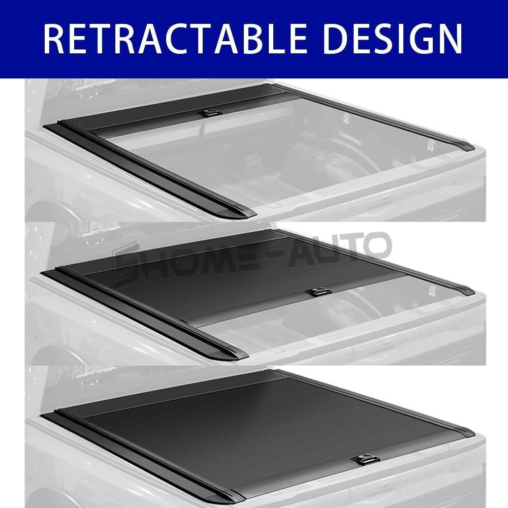 5FT Retractable Truck Bed Tonneau Cover Aluminum for Ford Ranger T9 2022 2023 2024 2025