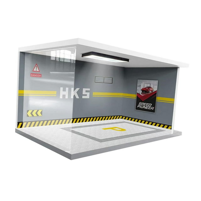 Vitrina para coche, vitrina para modelo de coche, protección con cubierta, modelo transparente estilo B