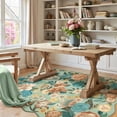 thumbnail image 3 of WIPONKEN 3x5 Floral Area Rugs Machine Washable Non-Slip Botanical Scalloped Rug for Living Room Bedroom, Modern Farmhouse Floor Mat with Vintage Flowers Pattern, Home Decor Indoor Low Pile Green, 3 of 8
