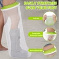 thumbnail image 5 of Waterproof Full Leg Cast Cover for Shower Adults, Extra Large Watertight Foot Protector for Plus Size Adults Foot Surgery Casts Boots, Boots Shower Cover Fits Full Leg Size 13"- 41" - Extra Large, 5 of 7