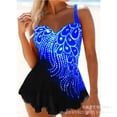 thumbnail image 3 of TFixol 2021 traje de baño de talla grande, traje de baño para mujer con estampado de Fénix, falda dividida, 3 of 4
