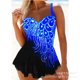 thumbnail image 3 of 2021 traje de baño de talla grande traje de baño de mujer falda con estampado de fénix dividida, 3 of 4