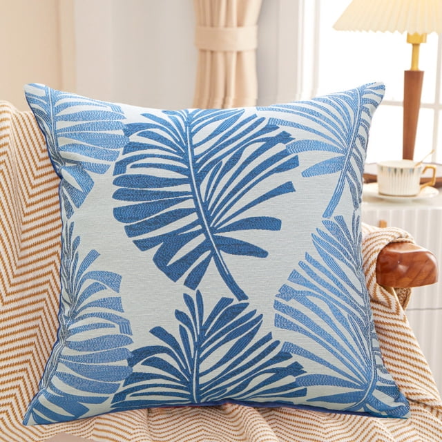 Funda de almohada decorativa para sofá con flores, funda de almohada suave para mesita de noche