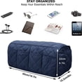 thumbnail image 3 of 2Pcs Sofa Armrest Organizer Waterproof Armchair Caddy  Control Holder with 14 Pockets for TV Remotes Caddy  Book  Magazines  Ipad, 3 of 6