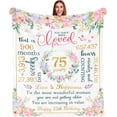 thumbnail image 1 of LHSHID 75th Birthday Gifts for Women 75th Birthday Decorations Gifts for 75th Birthday Best 75th Birthday Gift Ideas 75 Year Old Gifts for Mom Dad Grandma Blanket 40"x50", 1 of 7