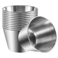 thumbnail image 3 of Paquete de 12 - Tazas Salsa Condimentos Acero Inoxidable Cepillado Premium Ollas para Salsas LíQuidas 2.5Oz 70Ml, 3 of 5
