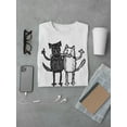 thumbnail image 3 of Dog And Cat Thumbs Up Tee Men's -Image by Shutterstock, 3 of 4