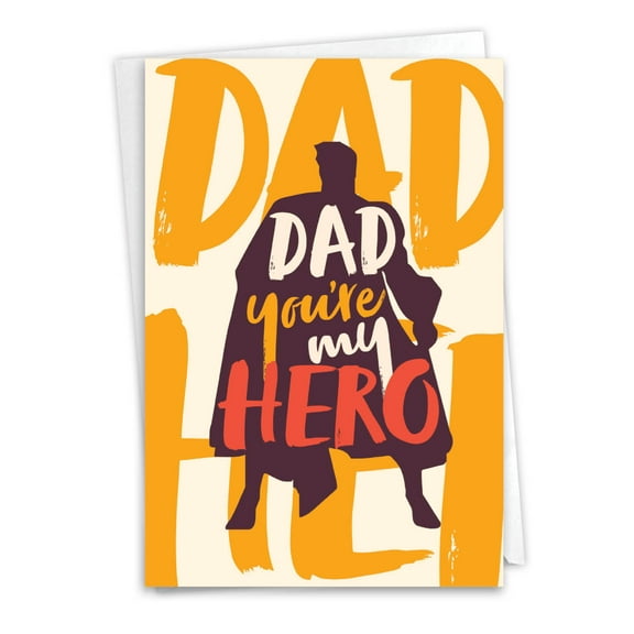 1 Funny Father's Day Card with Envelope - My Hero C6945FDG