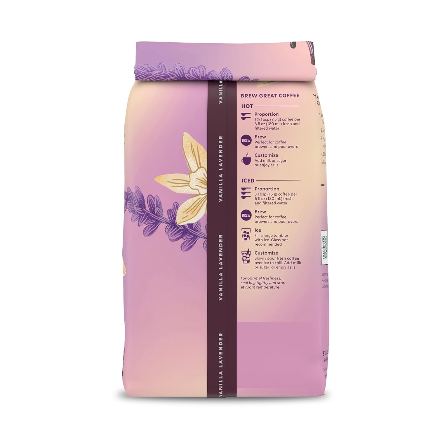 (2 Pack) Starbucks Vanilla Lavender, Ground Coffee, Dark Roast, 11 oz Limited Edition