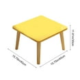 thumbnail image 3 of mtvxesu Wooden Square Side Table For Living Room Balcony Or Bedroom Small Coffee Tea Table Multi-Purpose Low Floor Standing Table 1-Pack, 3 of 6