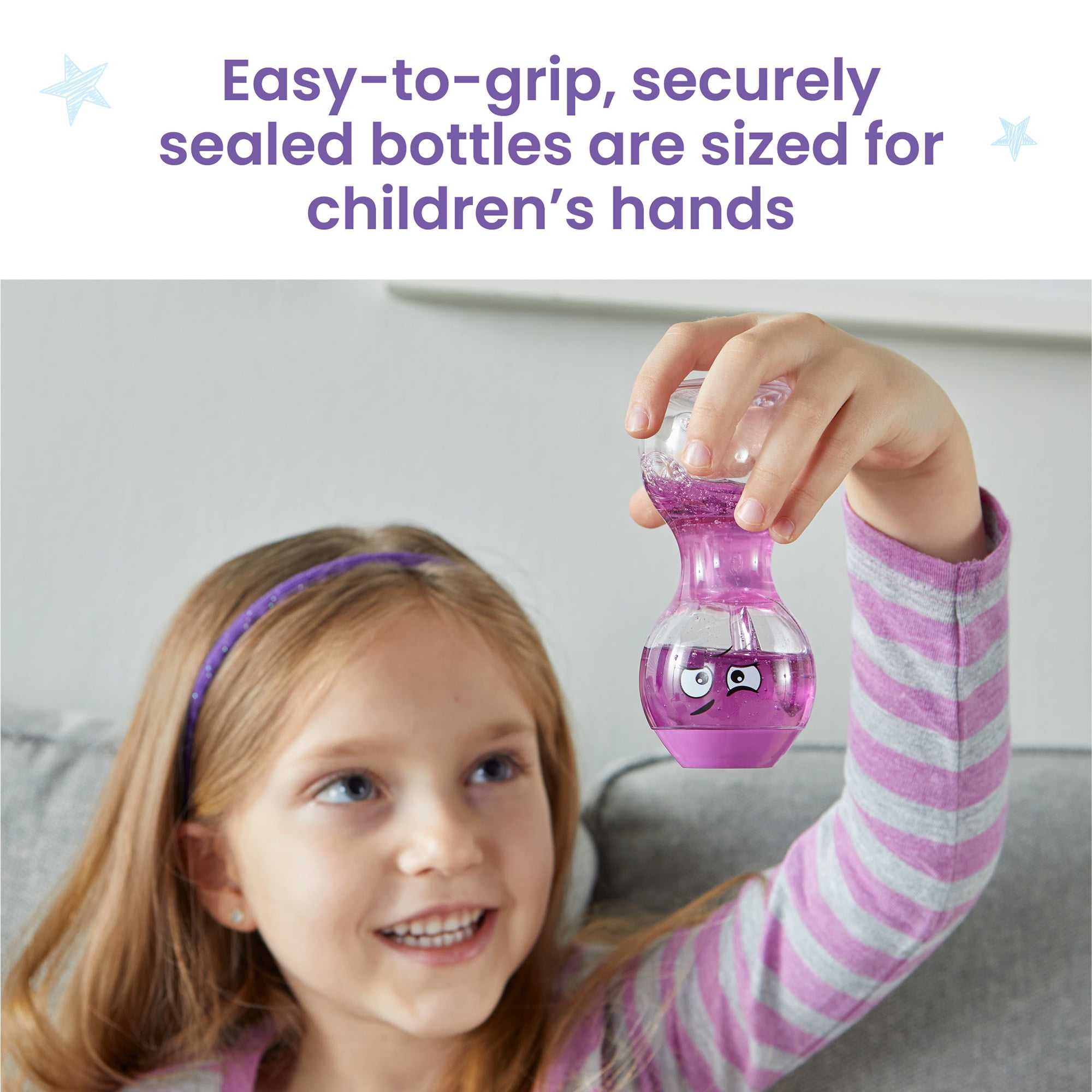 hand2mind Express Your Feelings Sensory Bottles- Secondary Emotions, Ages 3+ (4 Pieces)