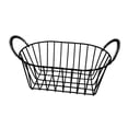 thumbnail image 1 of Cesta organizadora para servir comida y refrigerios con asas, cesta para papas fritas y refrigerios para armarios. Negro, 1 of 6