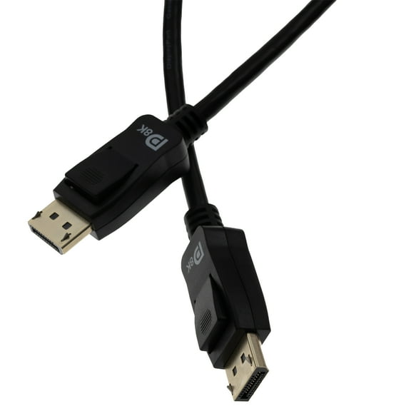 CableWholesale 10H1-70106 6 ft. DisplayPort 1.4 Video Cable - 32.4 Gbit-S, 8k & 60Hz, Black