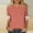 Tops-60Hot Pink, variant on Work Tops for Women Slim Fit Crew Neck 3/4 Sleeve Tops Regular Fit Solid Bow Knot Casual Tops Decorative Ribbon Accent Business Professional Wear