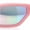 Pink - Rainbow Mirror, variant on 80s Narrow Rectangle Sport Monoblock Shield Plastic Sunglasses All Black