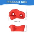 thumbnail image 2 of Rock Climbing Holds, 10 Pcs Small Climbing Rock Wall Grips with Double Hole for Playground Accessory, Red-B, 2 of 7