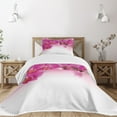 thumbnail image 3 of Ambesonne Spa Quilted Bedspread Set 2 Pcs, Exotic Orchid Feng Shui, Twin Size, Multicolor, 3 of 6