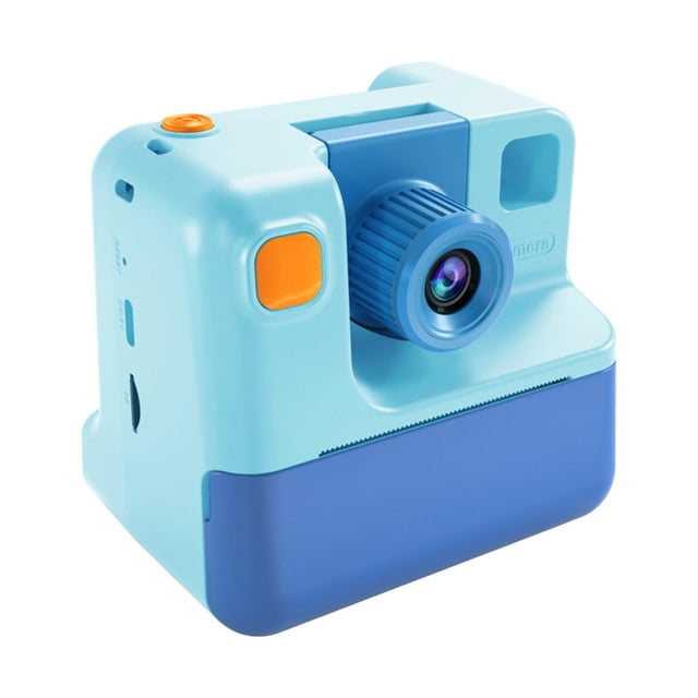 Cámara de impresión instantánea para niños, portátil, compacta, para tomar fotografías, juguete educativo Azul