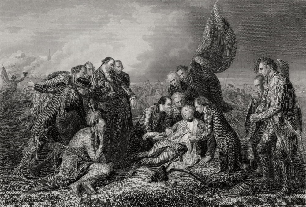 The Death Of General Wolfe At The Battle Of Quebec 1759 General James Wolfe 1727-1759 British General From A 19Th Century Print Engraved By S Smith After B West Canvas Art - Ken Welsh Design Pics (17