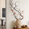thumbnail image 4 of LuxenHome Rustic Terracotta Vase with Ribbed Texture, 15'''''''' Tall Brown Accent for Shelves & Tabletops, 4 of 9