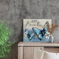 thumbnail image 3 of Blue Butterfly Flower Wall Art Bathroom Just Breathe Pictures Wall Decor Canvas Painting Prints Home Decorations Framed for Bedroom Living Room 12X16 Inch, 3 of 6
