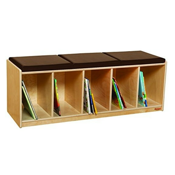 Wood Designs Reading Bench with Brown Cushion