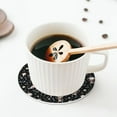 thumbnail image 5 of KLL Drink Coasters Set Round Shape of 4,PU Leather Absorbent Coasters Set Decorative Coffee Cup Coasters Housewarming Gift for Home Decor-cute Skull bone, 5 of 5