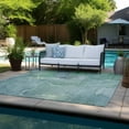 thumbnail image 6 of Addison Rugs Chantille Indoor/Outdoor Transitional Watercolors Teal Washable Rectangle Rug, 3' x 5', 6 of 6