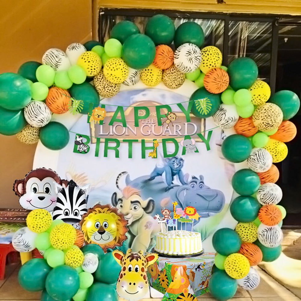 YANSION Safari Birthday Decorations Jungle Theme Party Supplies Set