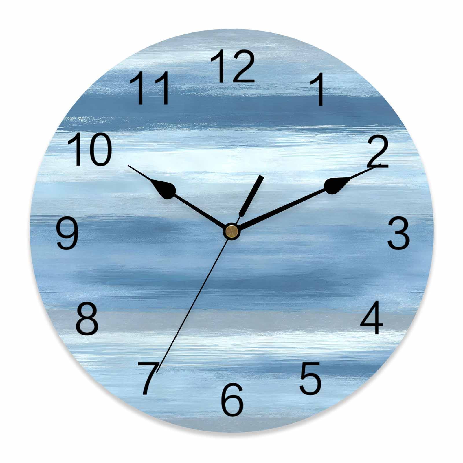 Wall Clock Sky Blue Foggy Cloud Clocks PVC Silent Non Ticking Battery Operated Decorative Ombre photo Wall Clock Sky Blue Foggy Cloud Clocks PVC Silent Non Ticking Battery Operated Decorative Ombre
