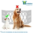 thumbnail image 2 of Bundaloo Freestanding Folding Gate | Expandable Wooden Fence for a Small to Medium Pet Dog | Limits Pup's Access to Stairs, Doorways, Hallways (Black, Diamond Print), 2 of 6