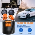 thumbnail image 6 of Nilight 50FT EV Dryer Extension Cord 3 Prong 30 Amp NEMA 10-30P 10-30R Old Dryer Extension Cable Heavy Duty 10 Gauge Pure Copper Wire UL Listed 125/250V for Level 2 EV Charging, 6 of 9