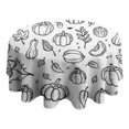 thumbnail image 4 of Fall Pumpkin Round Tablecloth 60" X 60",Wrinkle Wipeable Table Cloth for Kitchen Dining Room Picnic Patio Party, 4 of 6
