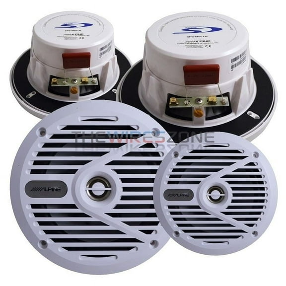 Alpine SPS-M601W 6.5 in. Marine 2 Way Coaxial Speaker, White